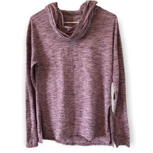 3/$15 Gaiam dusty pink and mauve long sleeve cowl neck hooded top